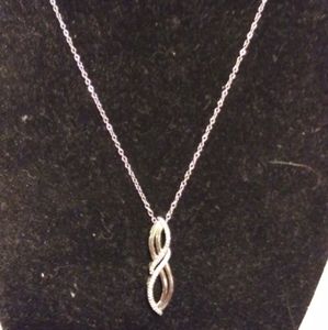 Diamond infinity necklace
